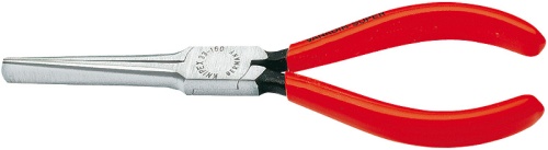 KN-3301160 Плоскогубцы "Утконосы", губки 3х9х55 мм, длина 160 мм, фосфатированные, обливные ручки KNIPEX