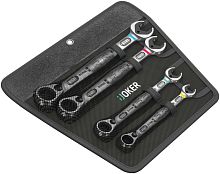 WE-020090 6001 Joker Switch 4 Set 1 набор ключей гаечных комбинированных с реверсной трещоткой, 4 пр., 10-19 мм WERA