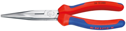 KN-2612200SB Длинногубцы с режущими кромками, 200 мм, фосфатированные, 2-комп ручки, SB KNIPEX