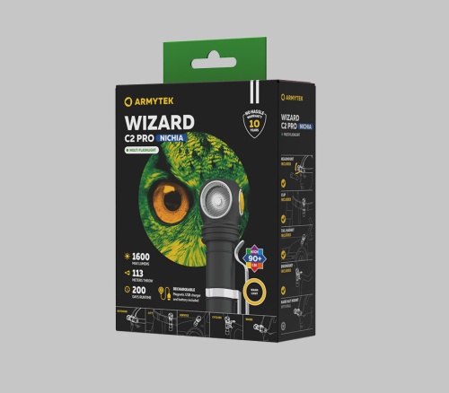 Мультифонарь Armytek Wizard C2 Pro Nichia Magnet USB (теплый свет) F06801W фото 7