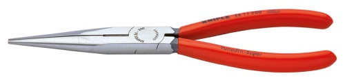 KN-2611200 Длинногубцы с режущими кромками, 200 мм, фосфатированные, обливные ручки KNIPEX