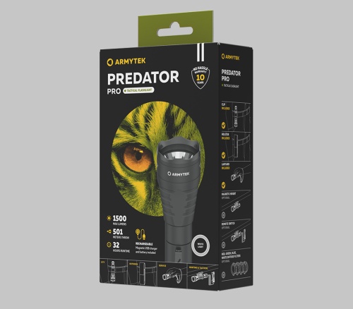 Фонарь Armytek Predator Pro Magnet USB F07301C фото 4