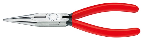 KN-2501125 Длинногубцы с режущими кромками, 125 мм, фосфатированные, обливные ручки KNIPEX