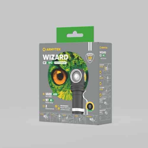 Мультифонарь Armytek Wizard C2 WG Magnet USB (теплый свет) F09201W фото 7