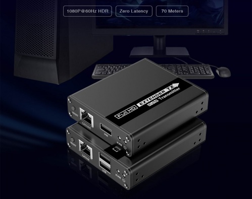 Lenkeng LKV223KVM - Удлинитель KVM HDMI, FullHD, CAT5e/6 до 40/70 метров, проходной HDMI, аудио выход фото 6