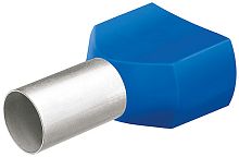 KN-9799374 Гильзы контактные сдвоенные изолированные (НШВИ), синие, 2x2.50 мм², 100 шт, 18 мм KNIPEX