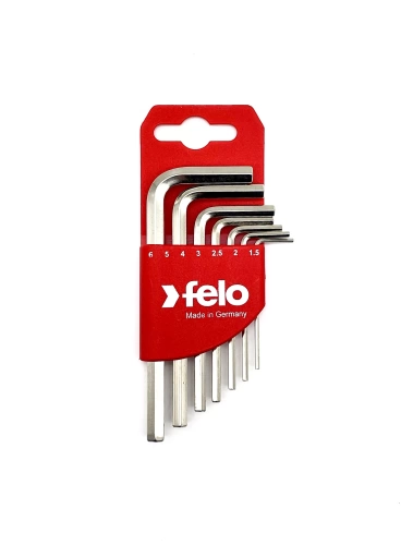 Felo Набор ключей Г-образных шестигранных коротких 7шт HEX 1,5-6,0мм 34500711 фото 3