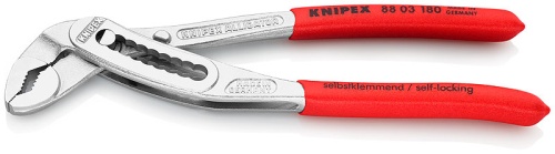 KN-8803180 ALLIGATOR клещи переставные, зев 42 мм, длина 180 мм, хром, обливные ручки KNIPEX