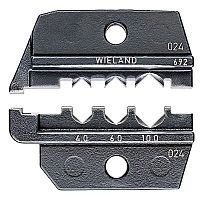 KN-9749692 Плашка опрессовочная: штекеры Solar (Wieland), 4.0-10.0 мм², 3 гнезда KNIPEX