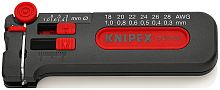 KN-1280100SB Мини-стриппер для тонких медных кабелей, Ø 0.3-1.0 мм AWG 28-18, SB KNIPEX
