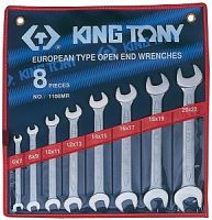 Набор рожковых ключей, 6-22 мм, 8 предметов KING TONY 1108MR