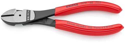 KN-7401160SB Бокорезы особо мощные, 160 мм, фосфатированные, обливные ручки, SB KNIPEX