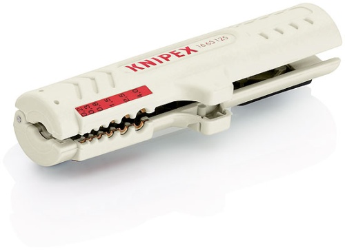 KN-1665125SB Стриппер для дата-кабелей CAT5/6/7, UTP/STP Ø 4.5-10 мм, 0.2/0.3/0.8/1.5/2.5/4 мм², длина 125 мм, SB KNIPEX