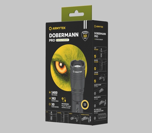 Фонарь Armytek Dobermann Pro Magnet USB (теплый свет) F07501W фото 4
