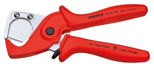 KN-9020185 PlastiCut Труборез-ножницы для шлангов и защитных труб, Ø 25 мм, длина 185 мм KNIPEX