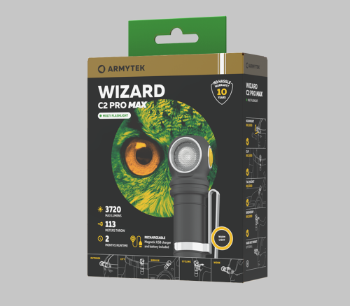 Мультифонарь Armytek Wizard C2 Pro Max Magnet USB (теплый свет) F06701W фото 7