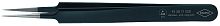 KN-922871ESD Пинцет универсальный ESD, нерж, 110 мм, гладкие прямые игловидные губки KNIPEX