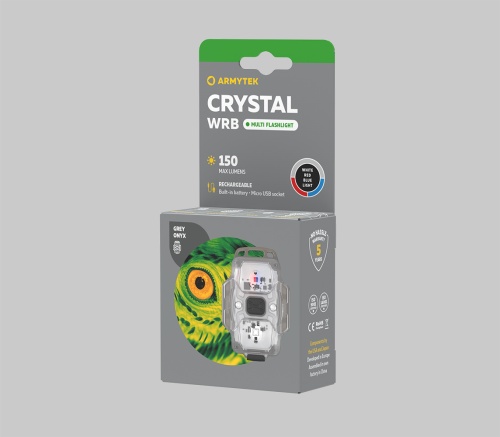 Компактный мультифонарь Armytek Crystal WRB (Grey Onyx) F07201G фото 5