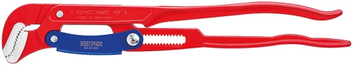 KN-8360020 Ключ трубный 2", S-образные губки, с быстрой регулировкой, зев 70 мм, длина 550 мм, красный KNIPEX