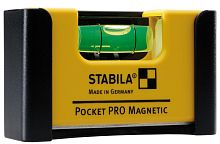 17953 Уровень тип Pocket Pro Magnetic (1гориз., точн. 1мм/м) с чехлом на пояс на блистере STABILA