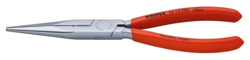 KN-2613200 Длинногубцы с режущими кромками, 200 мм, хром, обливные ручки KNIPEX