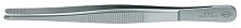 KN-927245 Пинцет захватный прецизионный, закруглённые зазубренные губки 3.5 мм, CrNi сталь, нерж, 145 мм KNIPEX