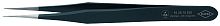 KN-922870ESD Пинцет универсальный ESD, нерж, 110 мм, гладкие прямые игловидные губки KNIPEX