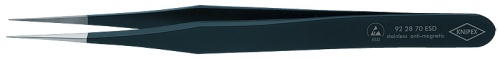 KN-922870ESD Пинцет универсальный ESD, нерж, 110 мм, гладкие прямые игловидные губки KNIPEX