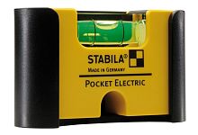 18115 STABILA Уровень тип Pocket Electric (1гориз., точн. 1мм/м) с чехлом на пояс на блистере STABILA