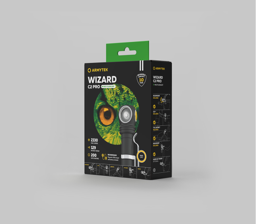 Мультифонарь Armytek Wizard C2 Pro Magnet USB (теплый свет) F08701W фото 3