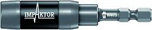 WE-057676 897/4 IMP R Impaktor битодержатель ударный, 1/4" E6.3, с магнитным кольцом и пружинным стопорным кольцом, 1/4" x 75 мм WERA