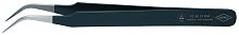 KN-923875ESD Пинцет универсальный ESD, нерж, 118 мм, гладкие игловидные губки 35° KNIPEX