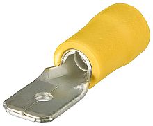 KN-9799112 Штекеры плоские, изолированные, жёлтые, 6.3 x 0.8 мм, 4.0-6.0 мм², 100 шт KNIPEX
