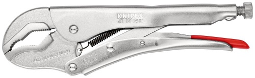 KN-4114250 Зажим ручной, губки с двойной выемкой, круг 36 мм, квадрат 36 мм, под ключ 36 мм, длина 250 мм KNIPEX