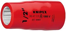 KN-98471 Головка торцевая VDE 1/2" 12-гранная, 1", диэлектрическая KNIPEX