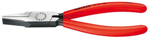 KN-2001125 Плоскогубцы тупоносые, рифлённые губки 27 мм, длина 125 мм, фосфатированные, обливные ручки KNIPEX