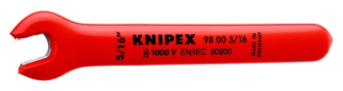 KN-98005_16 Ключ гаечный рожковый VDE, 5/16", длина 108 мм, диэлектрический KNIPEX