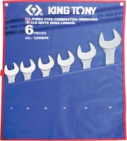 Набор комбинированных ключей, 34-50 мм, чехол из теторона, 6 предметов KING TONY 1296MRN