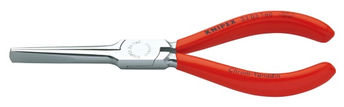 KN-3303160 Плоскогубцы "Утконосы", губки 3х9х55 мм, длина 160 мм, хром, обливные ручки KNIPEX