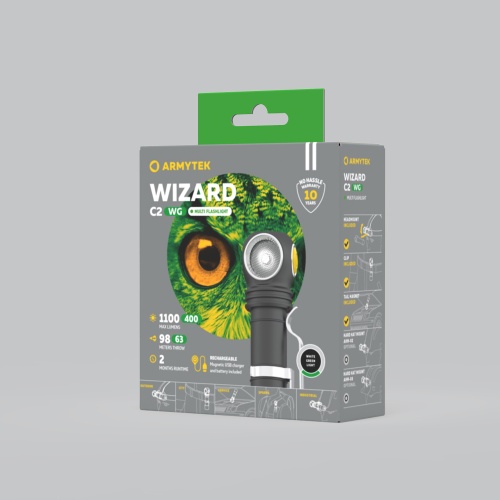 Мультифонарь Armytek Wizard C2 WG Magnet USB F09201C фото 7