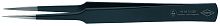 KN-922872ESD Пинцет универсальный ESD, нерж, 130 мм, гладкие прямые заострённые губки KNIPEX