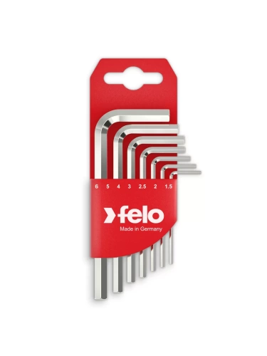 Felo Набор ключей Г-образных шестигранных коротких 7шт HEX 1,5-6,0мм 34500711 фото 2