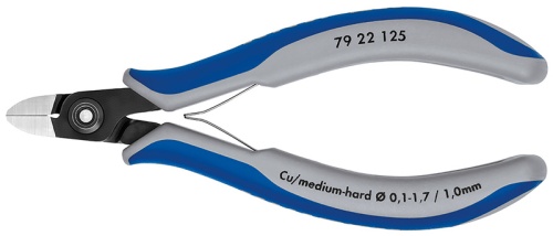 KN-7922125 Бокорезы прецизионные, округлая головка, 125 мм, 2-комп ручки KNIPEX