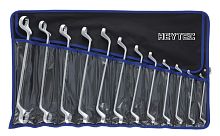 HE-50805747080 R-50805-12-M Набор ключей гаечных накидных изогнутых 75°, 6-32 мм, 12 пр., в сумке-скрутке HEYTEC