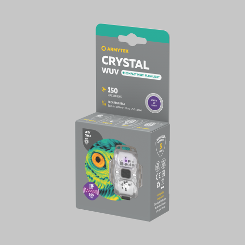 Компактный мультифонарь Armytek Crystal WUV (Grey Onyx) F07001GUV фото 5